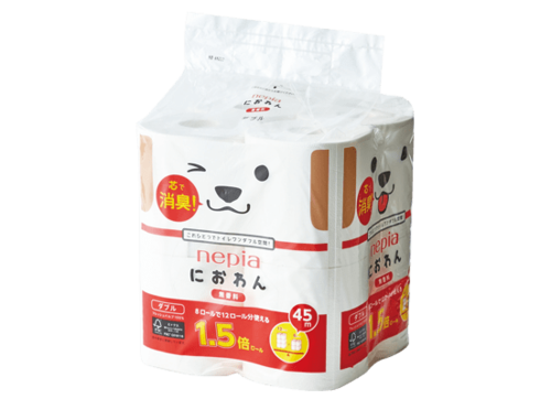 トイレ:トイレットペーパー:消臭:ネピア:におわん 消臭ロング トイレットロール(無香料)