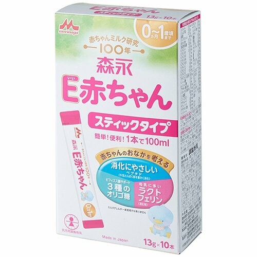 スティック型乳児用粉ミルクおすすめ 森永 E赤ちゃん スティックタイプ イメージ