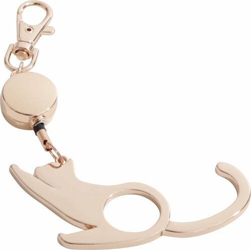 代わりに操作してくれる アフタヌーンティー・リビング「コードリール付きタッチレスキーホルダー」 イメージ