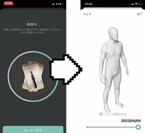 ポイント1:ありのままの体型を3Dモデル化