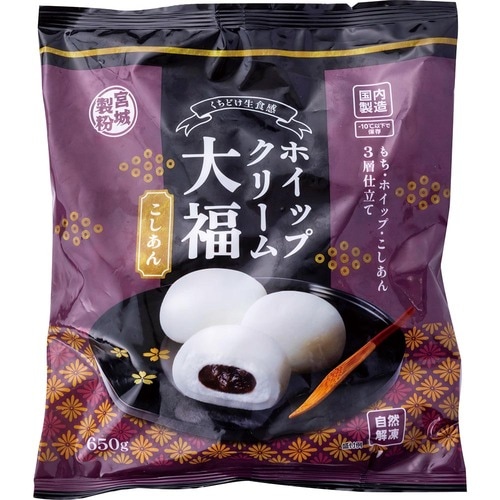 業務スーパーの食品おすすめ 宮城製粉 ホイップクリーム大福 こしあん イメージ