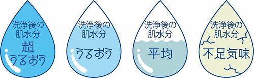 保湿力は「超うるおう」〜「不足気味」の4段階で評価