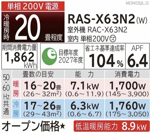 ポイント4：基本性能を知っておく エアコンおすすめ イメージ
