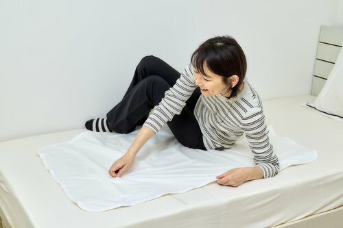 項目2:ずれにくさ おねしょシーツおすすめ イメージ