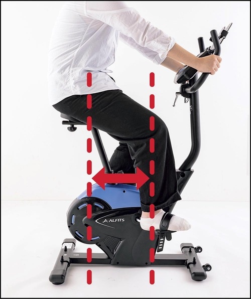 自転車に近い姿勢で長時間でも疲れない イメージ
