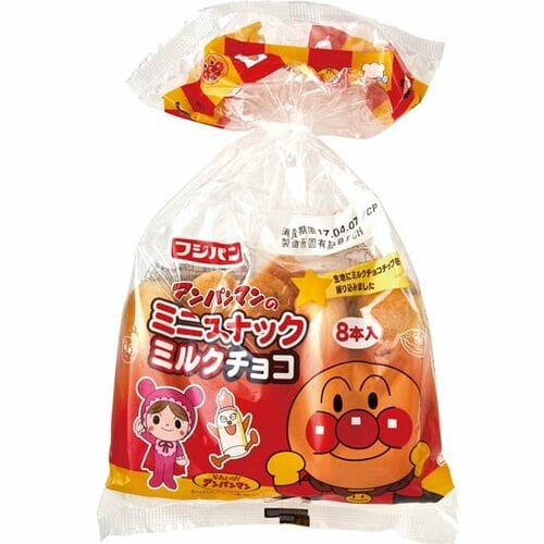フジパン:アンパンマンのミニスナック ミルクチョコ 8本入り:ロールパン