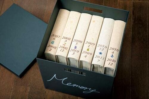 その4：アルバムの収納中身を書けば箱の中でも丸わかり イメージ