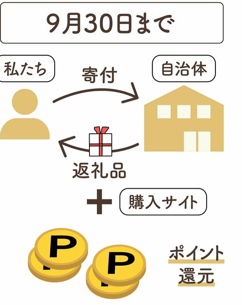 9月30日までなら購入サイトからポイント付与あり ふるさと納税おすすめ イメージ