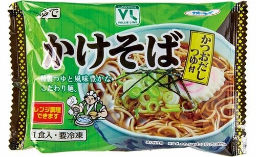 ローソンストア100:かけそば:冷凍麺