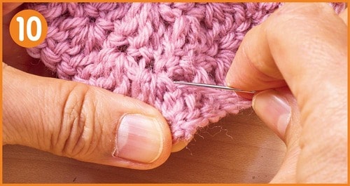 「もこもこフリルシュシュ」の編み方 イメージ12