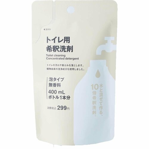 無印の希釈洗剤おすすめ 無印良品 トイレ用希釈洗剤 泡タイプ ボトルセット イメージ1