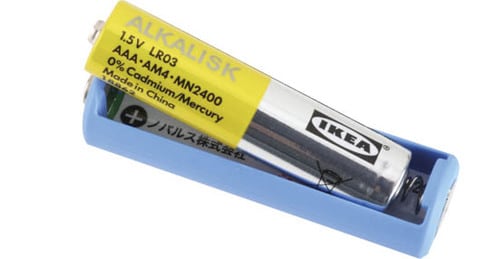 単3電池サイズのユニットに単4電池を入れて使います イメージ