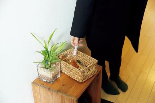 忘れ物しないポイント1：ただいまの後スグにカゴにイン！ イメージ