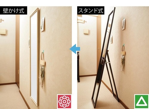 壁かけでデッドスペースが減りいつでもショップのような清潔感 イメージ