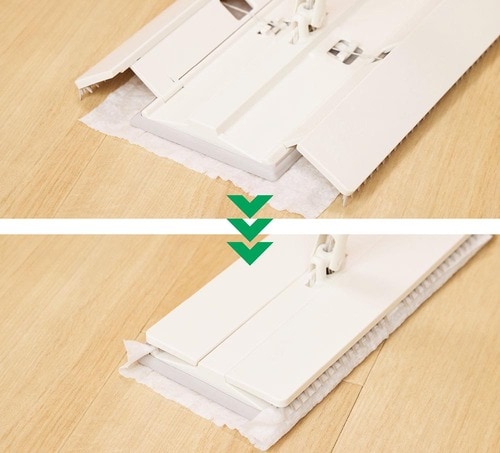 クレーンみたいなアームで挟み込む！ フローリングワイパーおすすめ イメージ