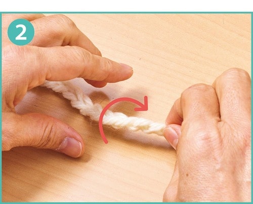 「かのこ編み風スヌード」の編み方 イメージ2