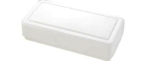 ダイソー:フタ付フリーBOXホワイト:小物入れ