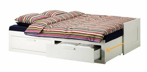 収納ベッドは無印が一番オススメですが引き出しの収納力重視ならIKEAも 