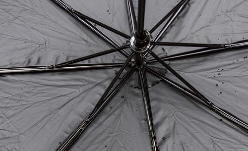 内側に雨がしみ出てないか? 折りたたみ傘おすすめ イメージ