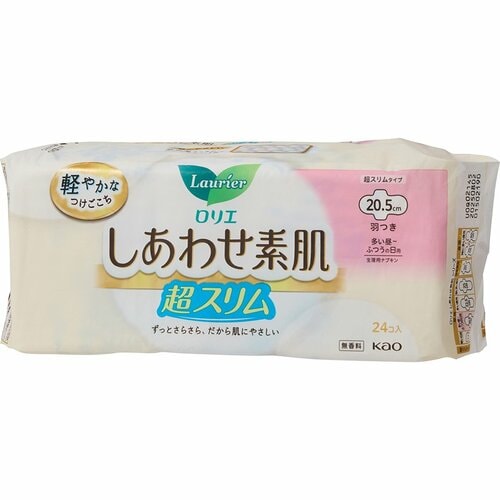 生理用ナプキンおすすめ ロリエ しあわせ素肌 超スリム 多い昼～ふつうの日用 20.5cm イメージ