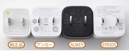 ミニUSB充電器はアンカーが若干小さく感じる イメージ