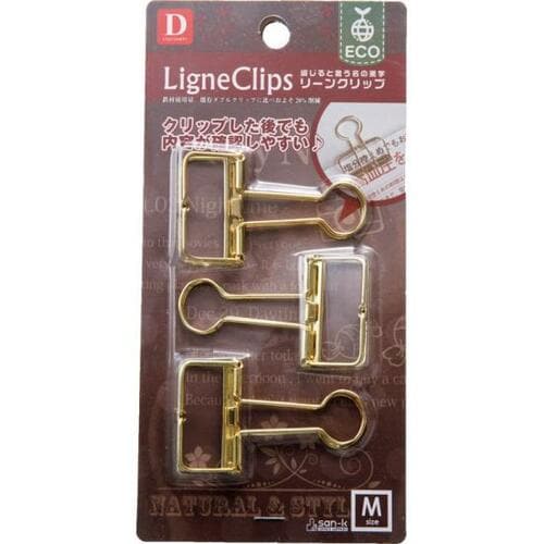 ダイソー:リーンクリップ ゴールド M:文房具