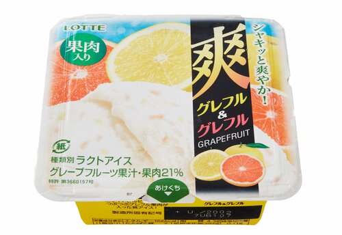 ロッテ:爽 グレフル＆グレフル味:アイス