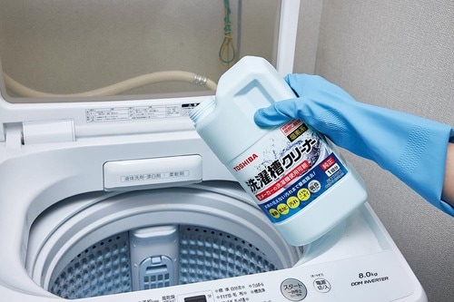 クリーナーを投入したら洗濯機のスイッチを押すだけ 洗濯槽クリーナーおすすめ イメージ