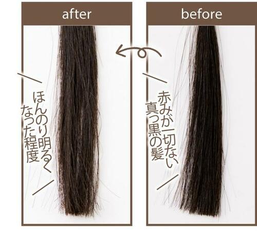 ちなみに……黒髪ではほとんど変化ナシです イメージ