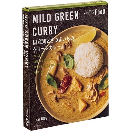高級レトルトカレーおすすめ エムアイフードスタイル ISETAN MITSUKOSHI THE FOOD 国産鶏とさつまいものグリーンカレー 中辛 イメージ