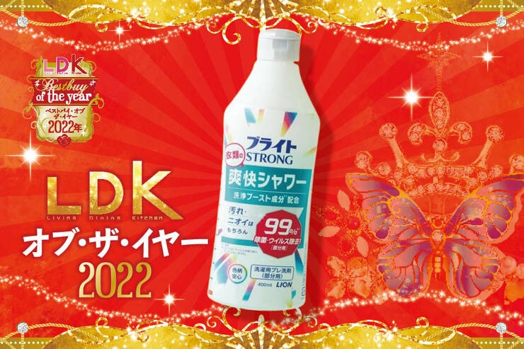 洗濯プレ洗剤ならブライトSTRONG「衣類の爽快シャワー」。かけるだけ予洗い完了です【LDKベストバイ2022】