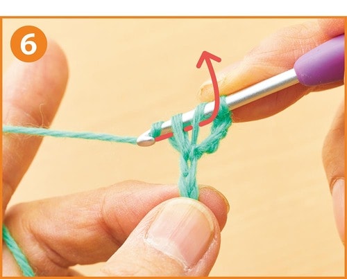 「長編み」の編み方 イメージ7