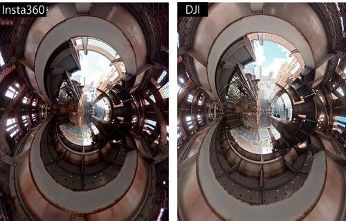 暗所撮影はDJIがややリード 360度カメラおすすめ イメージ