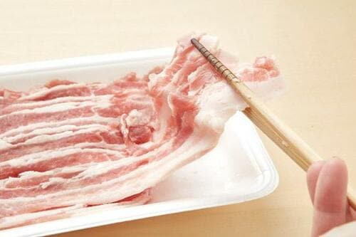 薄切り肉・刺身の解凍は解凍にムラがなくすぐに調理できる