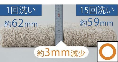 持続性のテスト結果 フェイスタオルおすすめ イメージ