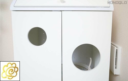 大きな窓がついてニオイがこもらない 猫のトイレカバーおすすめ イメージ