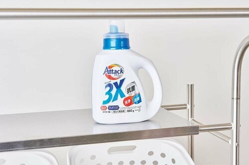 洗剤を安定して置ける ニトリ「ステンレス 洗濯機ラック」
