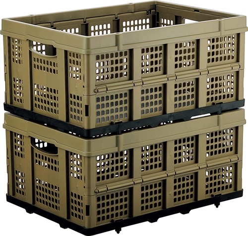 コンパクトになるけど、もう少し深さが欲しい コーナン 「LIFELEX ホームフラット台車用 折畳コンテナ」 イメージ