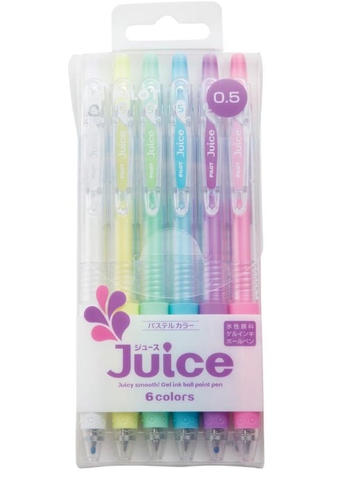 パイロット(PILOT):ジュースパステルカラー6色セット:文房具