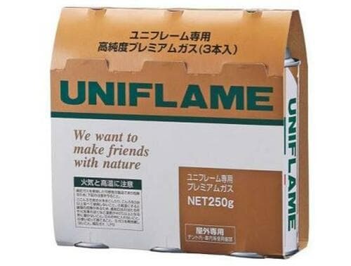 寒い冬でも安心の「ユニフレームのプレミアムガス」 イメージ