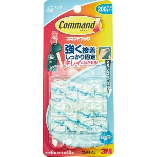 スリーエム:コマンドフック クリア ミニ CM88-CL:雑貨