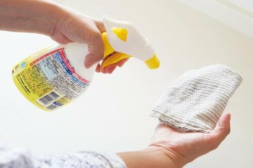 ポイント:シュッと拭いて拭き掃除。仕上げは水拭きでOK!