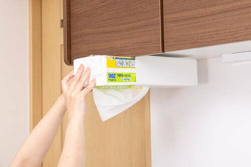 キッチンペーパーの取り付けがラク ペーパータオルホルダーおすすめ イメージ