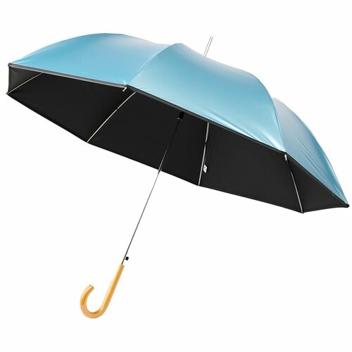 長傘タイプの日傘おすすめ リーベン UV晴雨兼用 ジャンプ傘 シルバー 60cm ひんやり傘 イメージ