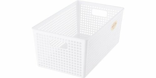 セリア:フィットバスケット ハーフ:カゴ収納