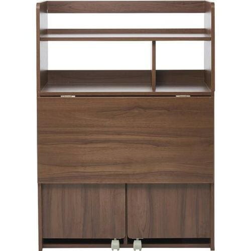 机とラックが一体化した収納家具 イメージ