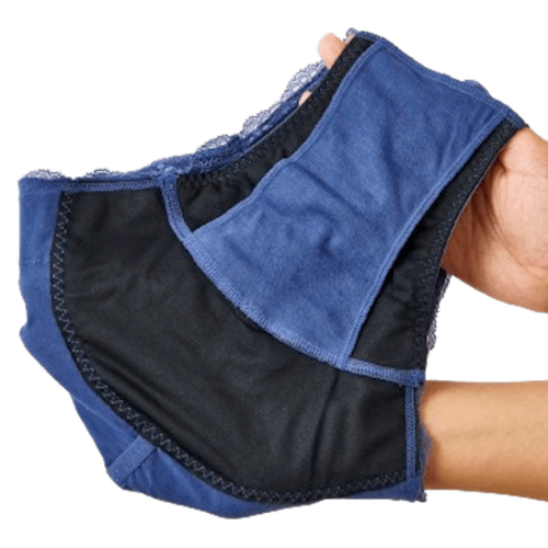 サニタリーショーツおすすめ アツギ She Free/シーフリー 多い日 足口レース サニタリーショーツ フレンチネビー M イメージ3