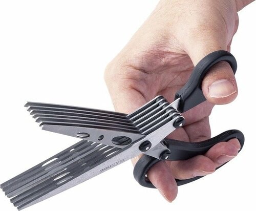 お手軽・人力シュレッダー サンスター「7連刃シュレッダーはさみ」 イメージ