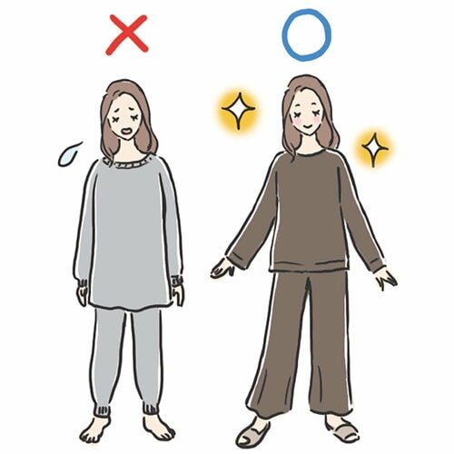 4:「薄いグレー×スウェット」は避ける イメージ