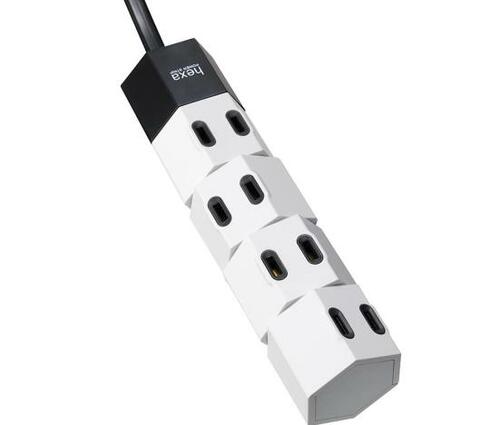 6角形で使いやすい！ エレコム「デザイン回転タップ」 イメージ